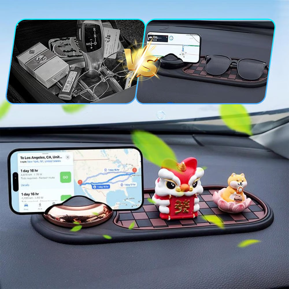 Soporte Celular Auto Alfombrilla Goma Antideslizante 360°